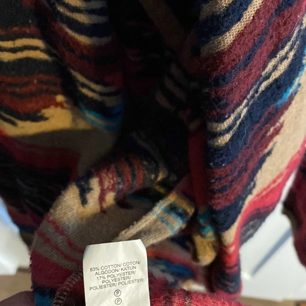 Lucky Brand Aztec Western Pattern Cardigan EUC